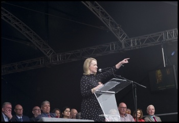 Rebecca Long-Bailey - would you stand firm against the capitalist class? photo Paul Mattsson