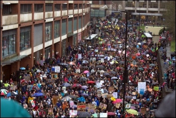 30,000 strike for climate in Bristol, March 2020, photo Matt Carey
