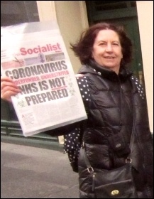 Selling the Socialist in Newcastle, March 2020