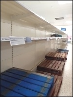 Empty shelves Empty shelves