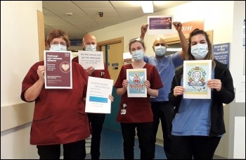 ‘Remember the dead and fight for the living’ - protest for International Workers’ Memorial Day in Southampton hospital