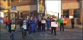 Demanding H&S, Newham, May 2020, photo East London SP