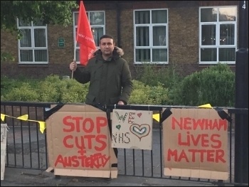 Demanding H&S, Newham, May 2020, photo East London SP