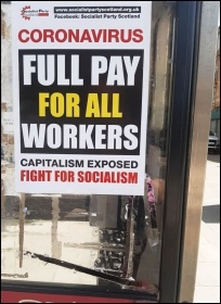 Socialist Party Scotland poster in Glasgow, photo P Stott