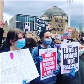 'Black lives matter'  demonstration, Birmingham,  June 2020