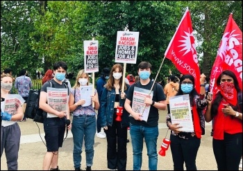 Socialist Party members in Hyde Park, 3 June 2020