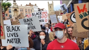 Black lives matter demo, Reading, June 2020, photo John Gilman