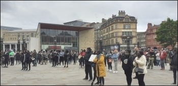 BLM demo, Bradford, June 2020, photo Bradford SP