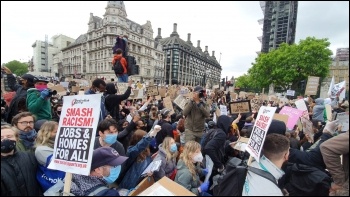 A Black Lives Matter protest in London, June 2020, photo Mary Finch