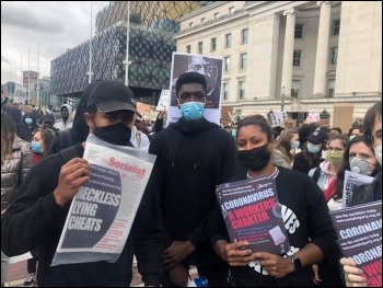 On a BLM protest in Birmingham, June 2020