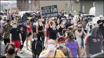 Black Lives Matter protest in Minnesota following the killing of George Floyd in May 2020, photo Fibonacci Blue/CC
