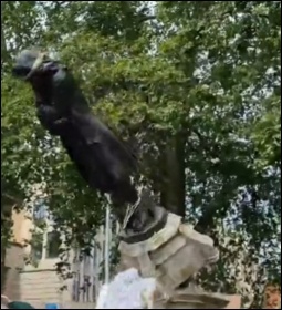 Edward Colston's statue was toppled in Bristol, photo Bristol SP