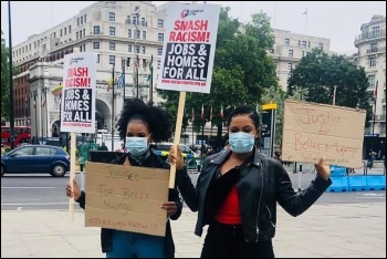 Black Lives Matter protesters, Hyde Park, 3.6.20, photo Socialist Party