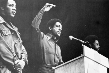 Bobby Seale addressing a Black Panther rally in 1971
