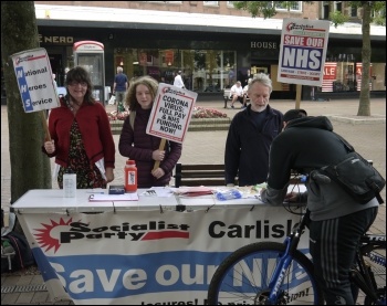 Carlisle Socialist Party campaign stall June 2020