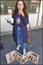 Tower Hamlets council workers struck against contract downgrades in July 2020, photo Hugo Pierre