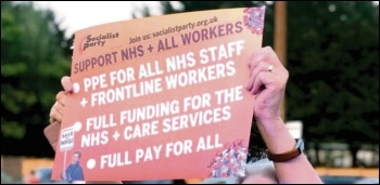 NHS protest, photo Socialist Party