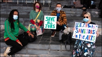 Jason Camilleri (left) with other protesters , photo M. Kamish