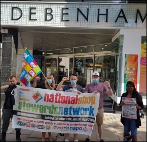 London, including Usdaw president Amy Murphy second left