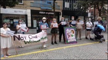 Vigil for murdered women in Doncaster 22 July, photo SP