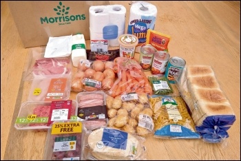A Morrisons food parcel for two people for a week, photo by Philafrenzy/CC