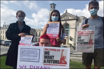 Michelle (centre), photo Young Socialists