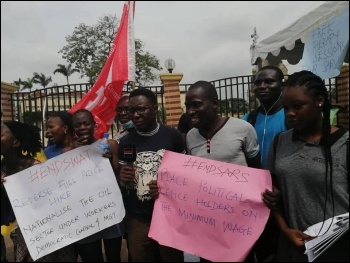 DSM members on a recent mass protest in Lagos, photo DSM