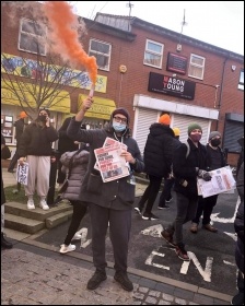 Supporting the protests in Birmingham, Photo: Birmingham Socialist Party