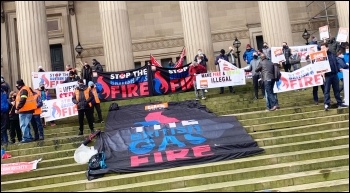 British Gas engineers on strike in Liverpool , photo Neill Dunne