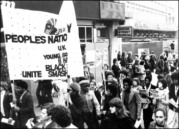 Militant supporters (forerunner of the Socialist Party) on an anti-racist demo in 1978. Photo: Militant