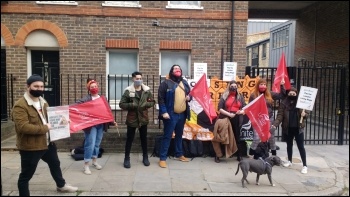 Goodlord picket line 8 March, photo James Ivens