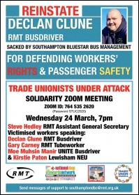 Bus workers are being targeted for trade union victimisation