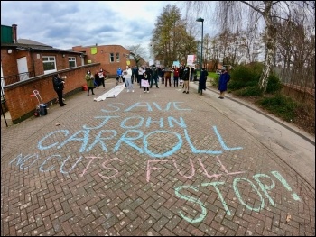 Save John Carroll protest. Photo: Claire Wilkins