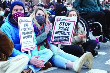 Protesters in Cardiff. Photo: Cardiff Socialist Party