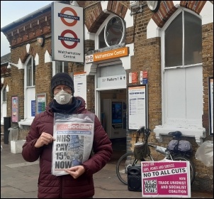 Martin selling the Socialist