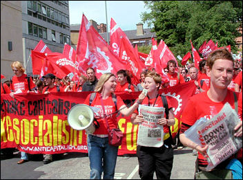 ISR demonstrating at the G8 in Edinburgh 2005 