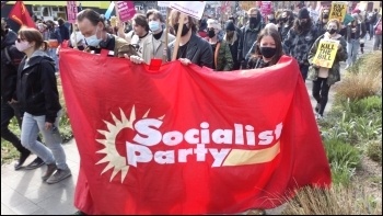 Defend the right to protest: demo in Sheffield, Saturday 3rd April , photo A Tice
