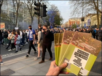 At the Chelsea protest, photo Len Shail At the Chelsea protest, photo Len Shail