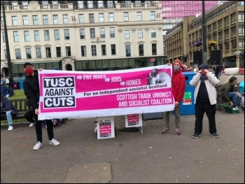 Socialist Party Scotland campaigning as part of TUSC
