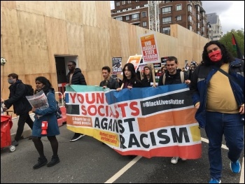 Young Socialists contingent on the demo against war on Gaza, 15.5.21