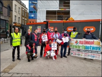 Workers on the picket line at Royal London Hospital. Photo: London Socialist Party