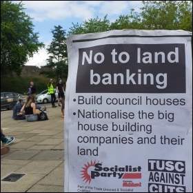 Socialist Party placard in York. Photo: Yorkshire Socialist Party