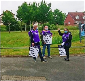 Sandwell picket line. Photo: Black Country TUSC