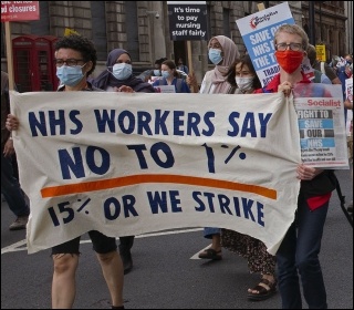 Marching in London on 3 July, including Naomi Byron (right), photo Paul Mattsson