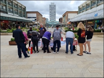 Coventry Socialist Party campaigning against hospital parking charges