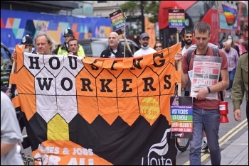 Unite Housing workers' branch organises workers in the sector. Photo: Mary Finch Unite Housing workers' branch organises workers in the sector. Photo: Mary Finch