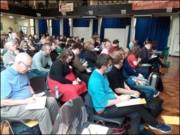 Many attended their first nationwide meeting as Socialist Party members, photo Iain Dalton