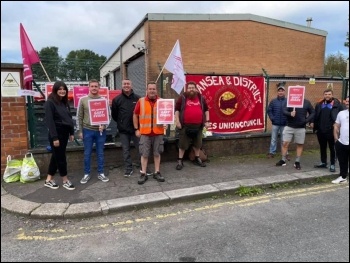 Llanelli picket line. Photo: Swansea Trades Council Llanelli picket line. Photo: Swansea Trades Council