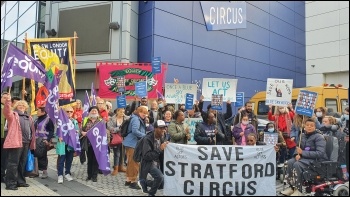Save Stratford Circus. Photo: Mary Finch Save Stratford Circus. Photo: Mary Finch