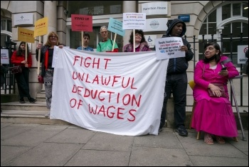 Supply teachers rally outside NEU headquarters to demand support for their fight for better pay for supply teachers, photo Paul Mattsson